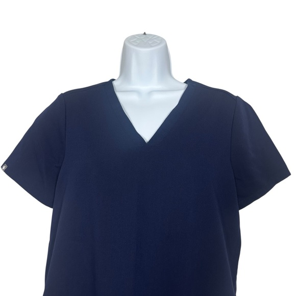 FIGS Casma Scrub Top Womens Small Navy Blue Technical Collection FW1100 - Picture 5 of 11